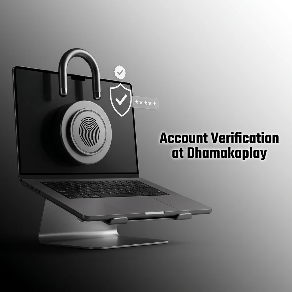 Dhamakaplay account verification process showing ID, address, and payment proof submission steps for India users