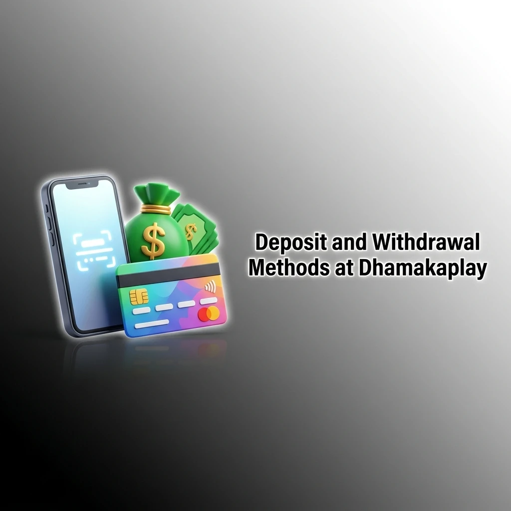 Dhamakaplay deposit and withdrawal methods including UPI, Google Pay, PhonePe, Paytm, Net Banking, and crypto options