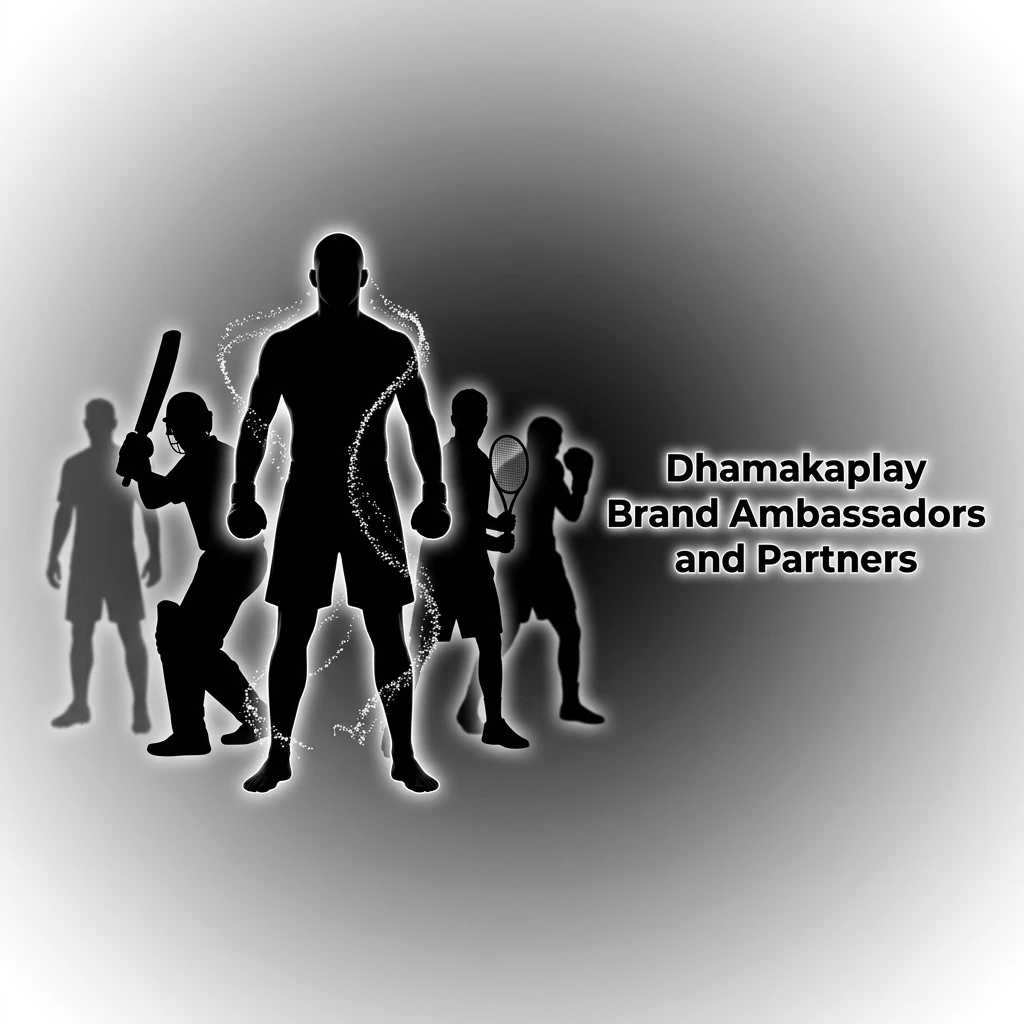 Dhamakaplay brand ambassadors including cricket influencers, eSports streamers, and affiliate partners in India