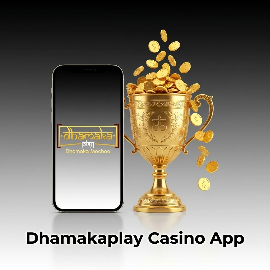 Dhamakaplay casino app interface showing live casino games, slots, and table games from top providers
