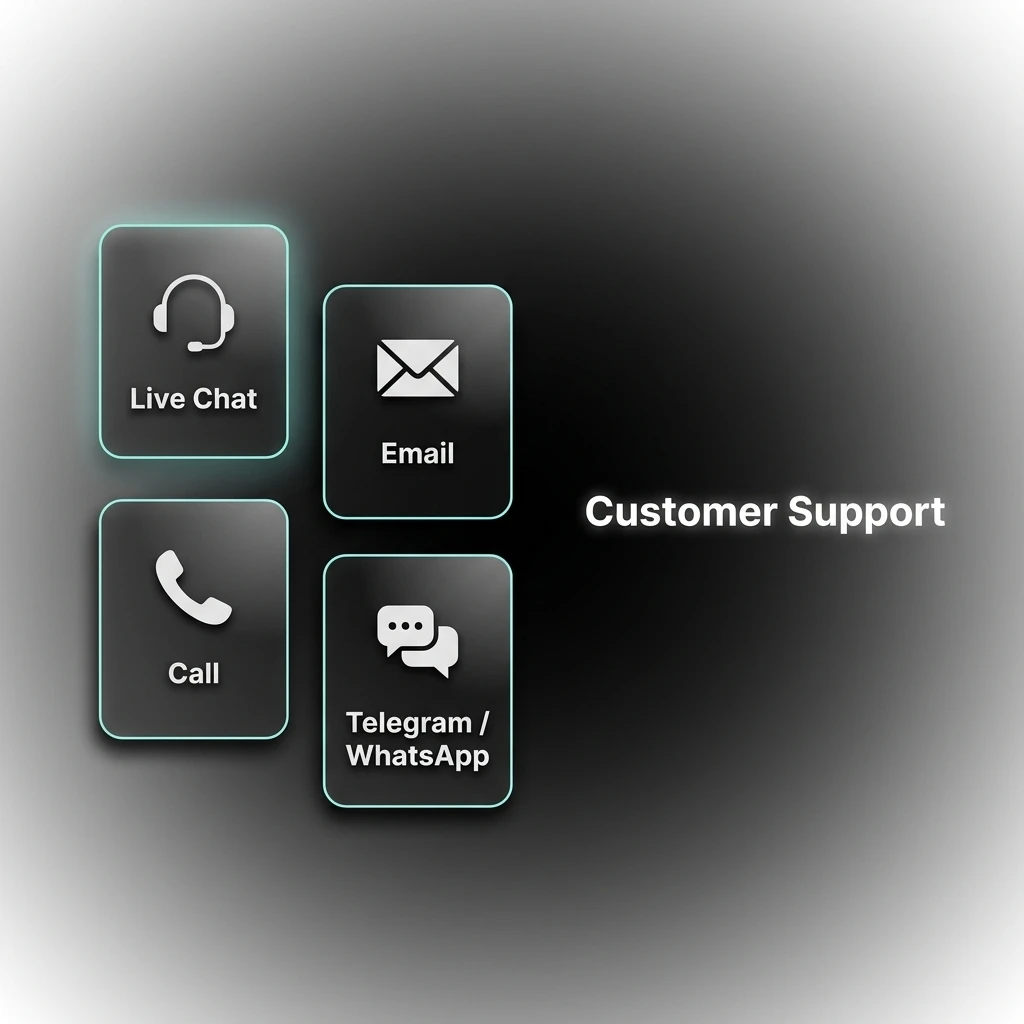 Dhamakaplay 24/7 customer support channels including live chat, email, FAQ section, and social media assistance