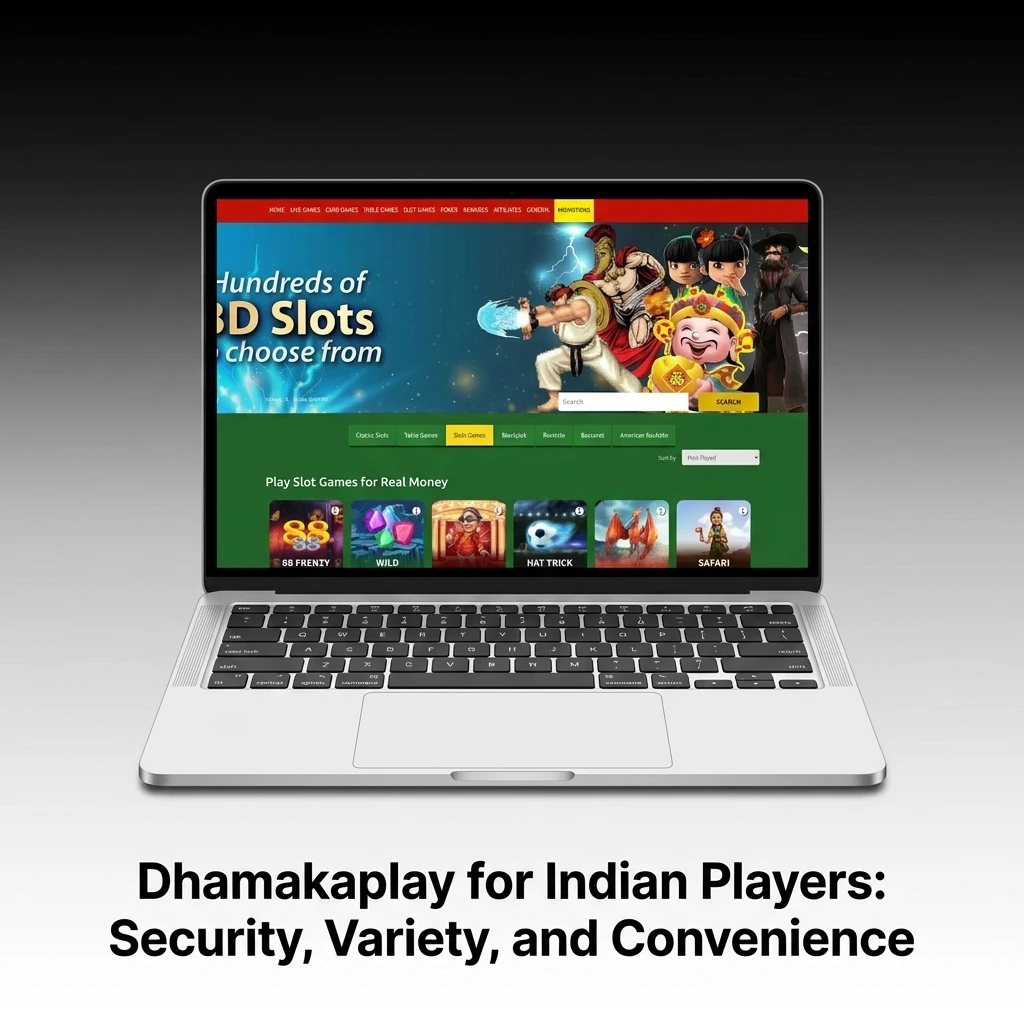 Dhamakaplay platform for Indian players offering sports betting, casino games, secure accounts, and mobile app on Android and iOS