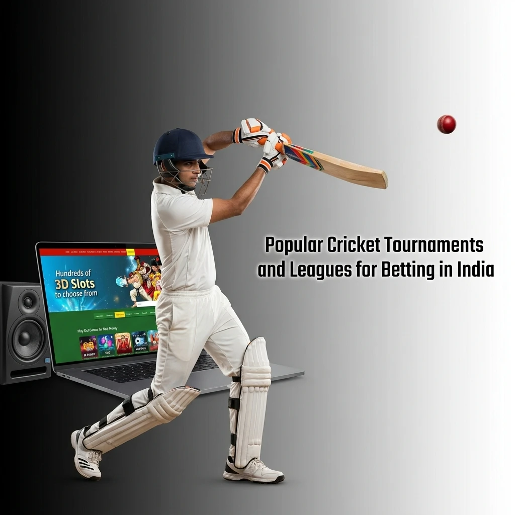 Popular cricket tournaments for betting in India including IPL, ICC T20 World Cup, ODI World Cup, and The Ashes