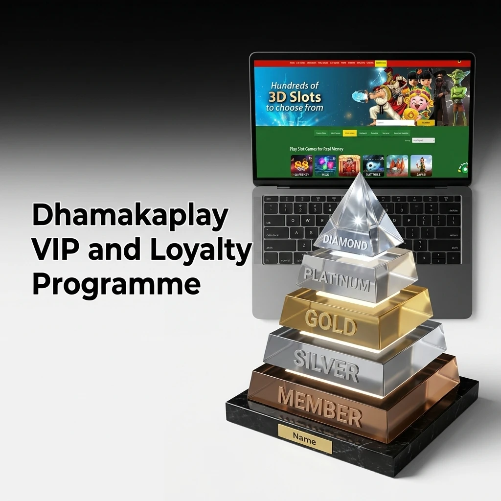 Dhamakaplay VIP loyalty programme tiers from Bronze to Diamond with cashback, bonuses and priority withdrawals