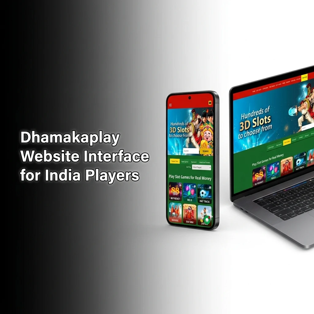 Dhamakaplay website interface showing top navigation bar with Sports, Casino, Live Casino, Cybersports and Promotions tabs