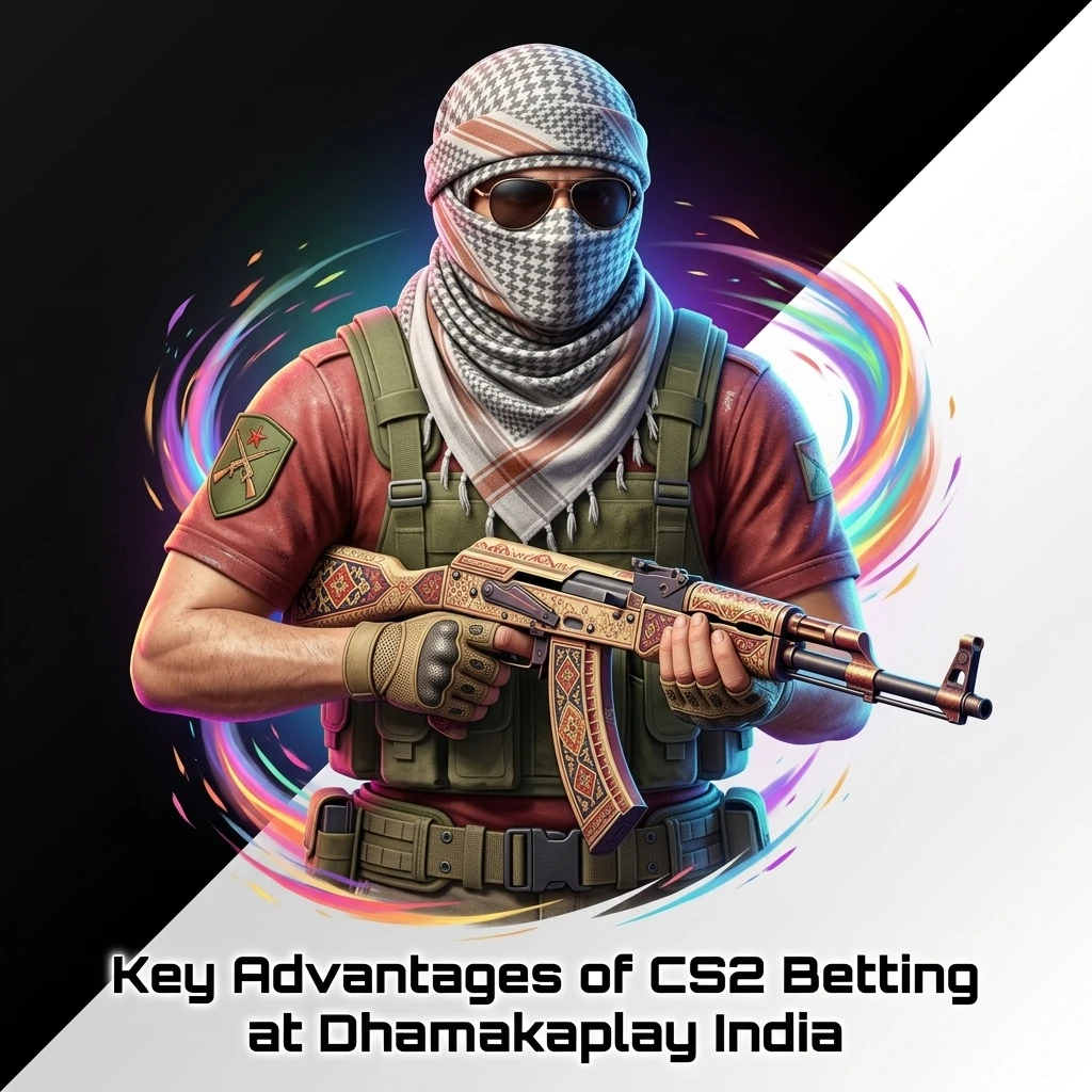 Dhamakaplay CS2 betting advantages for Indian users including UPI payments, mobile app, and 100% deposit bonus