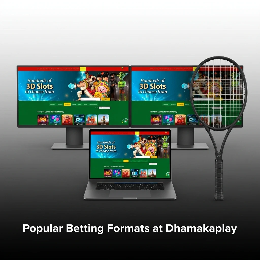 Popular betting formats at Dhamakaplay including live in-play, pre-match, and multi-live betting options