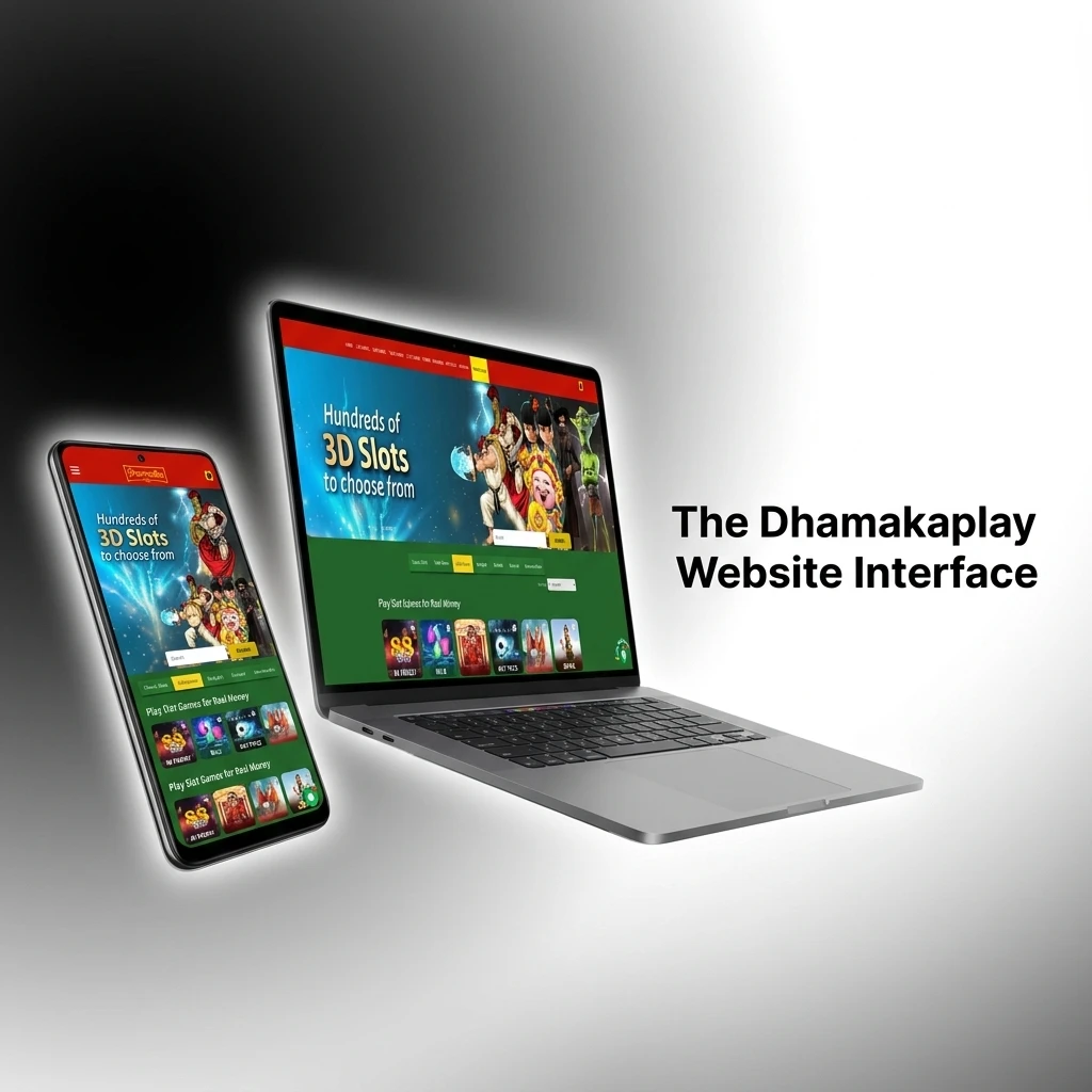 Dhamakaplay website interface showing top navigation bar with Sports, Live Betting, Casino, Promotions sections for India users