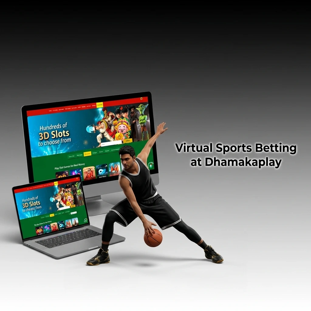 Virtual sports betting on Dhamakaplay platform featuring cricket, football, horse racing and basketball available 24/7