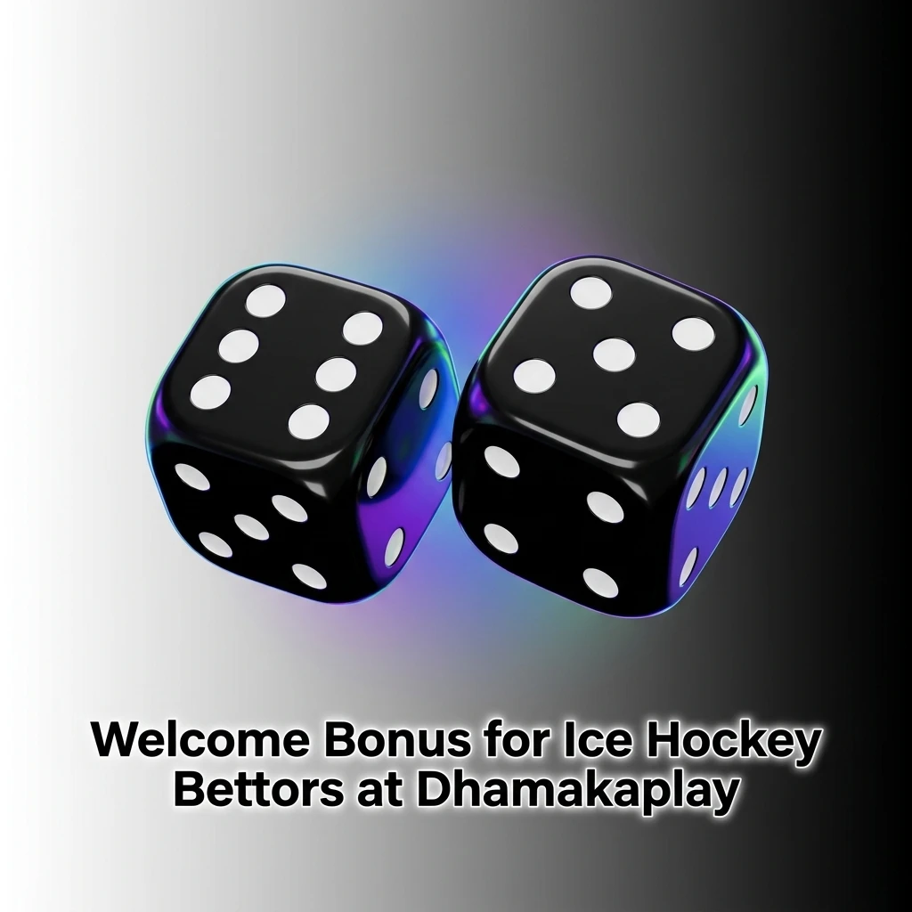 Dhamakaplay welcome bonus for ice hockey bettors showing deposit match offer and wagering requirements