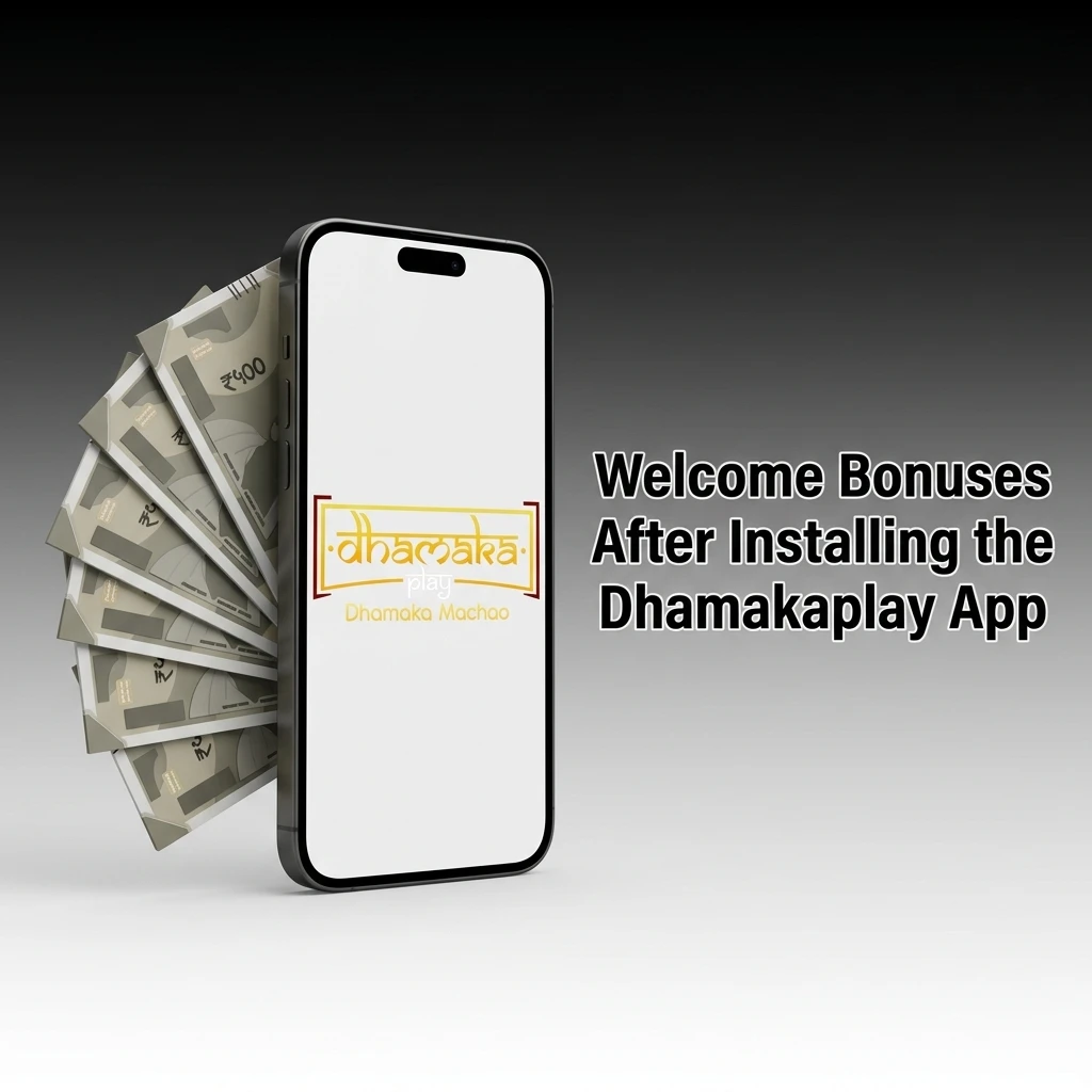 Dhamakaplay app welcome bonuses including 100% first deposit bonus, free spins, cashback and reload offers for new users
