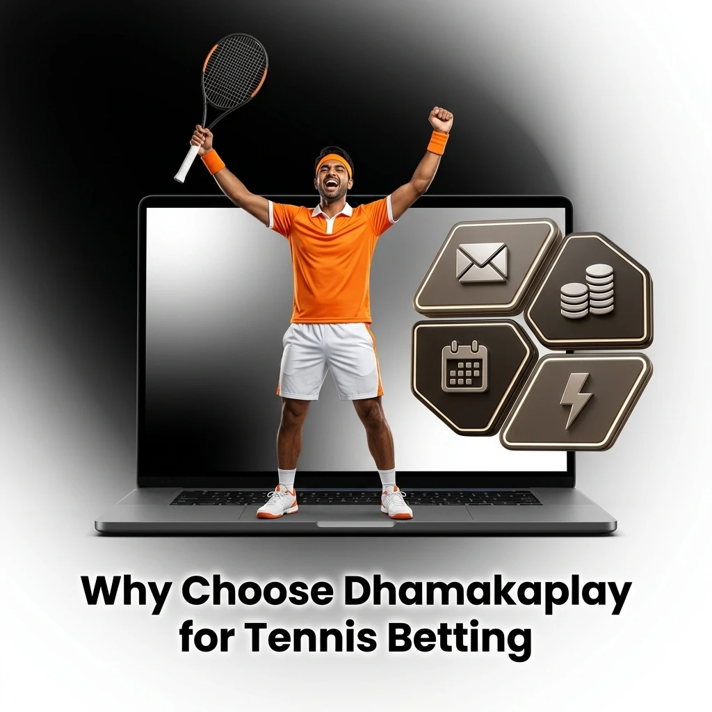 Dhamakaplay tennis betting platform offering wide markets, live odds, INR payments, and secure mobile access for Indian bettors